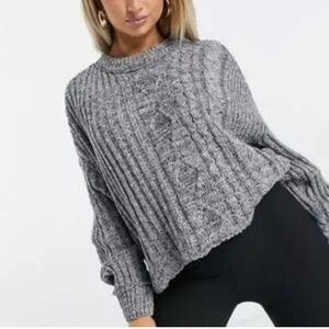 Free People On Your Side Pullover Sweater in Trick Mirror Combo